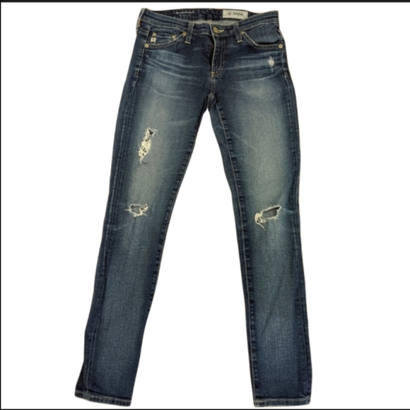 AG Adriano Goldschmidt The Legging Super Skinny Ankle, Distressed Jeans - Picture 1 of 5